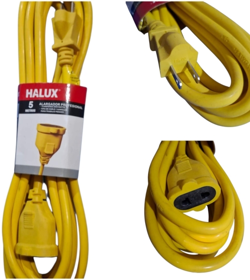 EXTENSION ELECTRICA AMARILLA DE 5 METROS HALUX