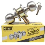 CERRADURA DE POMO ACERO INOXIDABLE CANTOL